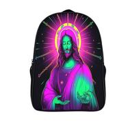 GAOYUCHUN Jesus Mochila Niño, Mochila Niño 3D Resistente Al Agua, Mochilas Infantiles Mochila Preescolar Con Correa Para Jardín 40x28x16cm