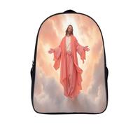 GAOYUCHUN Jesus Mochila Para Niños Para Regreso A La Escuela Con Pecho 3D Y Capa De Plegable Para Niños Mochila De Viaje 40x28x16cm