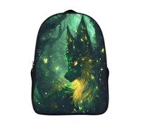 GAOYUCHUN Jungle Fox Mochila Para Niñas Moda Mochila Escolar Gran Capacidad Kawaii Mochila Escolar Con Lindos Colgantes De Mochila Impermeable Para Niñas 40x28x16cm