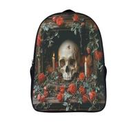 GAOYUCHUN Modern Memento Mori Mochila Para Niños Para Regreso A La Escuela Con Pecho 3D Y Capa De Plegable Para Niños Mochila De Viaje 40x28x16cm
