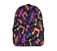 GAOYUCHUN Music Notation Escolar Mochila Entre Mochila Estampada Bolsa De Impermeable Respirable Material De Lienzo Poliéster Para Niños Niñas Estudiantes Adolescentes 40x28x16cm