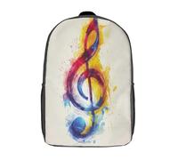 GAOYUCHUN Music Notation Mochila Infantil 3D, Mochila Guardería Pequeña Para Mochila Felpa Linda Para Preescolar Con Correa Para El Pecho 17inch