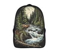 GAOYUCHUN Mysterious Deer Mochila Escolar Kindergarten Preescolar Mochila Guardería Infantil Mochila 3D Impermeable Mochila Regalos, Viajes, Intemperie 40x28x16cm