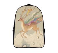 GAOYUCHUN Mysterious Deer Mochila Infantil 3D, Estuche Escolar Y Bolsa Mochilas Escolares Para Niñas Y Niños Material Escolar Vuelta Al Cole De 40x28x16cm