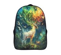 GAOYUCHUN Mysterious Deer Mochila Infantil, Mochila 3D Mochila Guardería Pequeña Para Niñas Mochila Para Preescolar Con Correa Para El Pecho 40x28x16cm