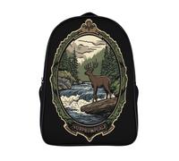 GAOYUCHUN Mysterious Deer Mochila Para Niñas Moda Mochila Escolar Gran Capacidad Kawaii Mochila Escolar Con Lindos Colgantes De Mochila Impermeable Para Niñas 40x28x16cm