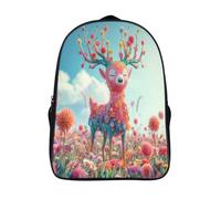GAOYUCHUN Mysterious Deer Mochilas Escolares Para Niños, Mochila Escolar Diseño 3D Con Mochila Infantil Para Colegio Deporte, Regalos Para Niños 40x28x16cm