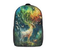GAOYUCHUN Mysterious Deer Mochilas Para Niñas, Niños Mochilas Escolare Juveniles De Primaria Mochila Infantil Impermeable Chica Mochilas De Viaje Colegio Bolsas De Gran Capacidad 17inch