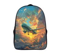 GAOYUCHUN Passenger Aircraft Mochila Infantil,Mochila Kindergarten Niña Niño Mochila Escolar Linda Mochilas Bebe Guardería 3D Toddler Kids Bolso Mochila Preescolar Primaria 40x28x16cm