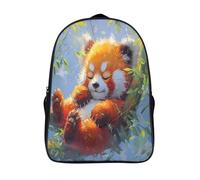 GAOYUCHUN Red Panda Mochila Infantil 3D, Mochila Guardería Pequeña Para Mochila Felpa Linda Para Preescolar Con Correa Para El Pecho 40x28x16cm