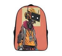 GAOYUCHUN Robot Rapper Mochila Infantil, Mochila 3D Mochila Guardería Pequeña Para Niñas Mochila Para Preescolar Con Correa Para El Pecho 40x28x16cm