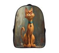 GAOYUCHUN Scooby Doo Cat Escolar Mochila Entre Mochila Estampada Bolsa De Impermeable Respirable Material De Lienzo Poliéster Para Niños Niñas Estudiantes Adolescentes 40x28x16cm