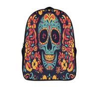 GAOYUCHUN Skull in A Dia De Los Muertos Vibe Mochilas Infantiles, Mochila Escolar Infantil, Bolso De Escuela Mochila De Viaje, Pequeña Guardería Mochila Preescolar 40x28x16cm