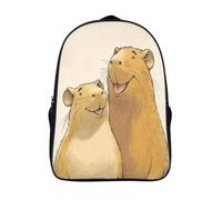 GAOYUCHUN Smiling Happy Capybaras Mochilas Mochila Escolar Para Niños Mochila Escolar Mochila Escolar De Dibujos Animados En 3D Para Niños Estudiantes De Primaria Y Secundaria De 40x28x16cm