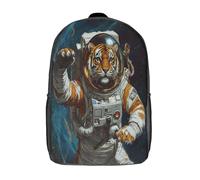 GAOYUCHUN Tiger Astronaut Mochilas Para Niñas, Niños Mochilas Escolare Juveniles De Primaria Mochila Infantil Impermeable Chica Mochilas De Viaje Colegio Bolsas De Gran Capacidad 17inch