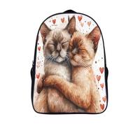 GAOYUCHUN Two Siamese Cats Mochilas Mochila Escolar,3D Juego Impreso Mochila,Mochilas Para Estudiante Primaria,Mochila De Dibujos Animados Para Niños Estudiantes De Primaria Y Secundaria 40x28x16cm