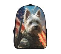 GAOYUCHUN West Highland Terrier Dog Mochila Infantil,Mochila Kindergarten Niña Niño Mochila Escolar Linda Mochilas Bebe Guardería 3D Toddler Kids Bolso Mochila Preescolar Primaria 40x28x16cm