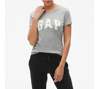 GAP Camiseta gris moteado / blanco, Talla M