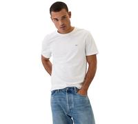 Gap Camiseta de Cuello Redondo Suave con micrologotipo para Hombre, White V2 Global, Large
