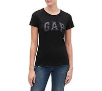 GAP Classic Logo tee T-Shirt Camiseta, Negro auténtico, M Mujeres