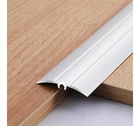 Gap Covering Joining Straps for Wood Flooring,Transition Strip Aluminium Alloy Transition Strip, Floor Cover Strap for Gap Connection, Customizable & Easy to Clean(Silver)