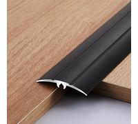 Gap Covering Joining Straps for Wood Flooring,Transition Strip Aluminium Alloy Transition Strip, Floor Cover Strap for Gap Connection, Customizable & Easy to Clean(Black)