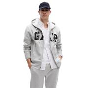 Gap, Heritage, Sudadera con Capucha y Cremallera Completa para Hombre, Gris Claro Jaspeado, Medium