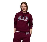 GAP Hooded Sweatshirt with Logo Sudadera, Rubí Vino, S para Mujer