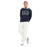 GAP Logo Fleece Crew Sweatshirt Sudadera con Capucha, Tapiz Azul Marino, Large para Hombre