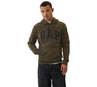 GAP Logo Heritage-Sudadera con Capucha de Forro Polar, Camo Verde, Medium para Hombre
