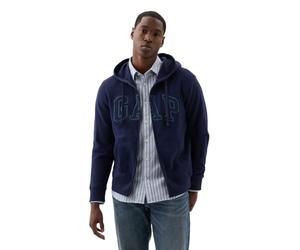 Gap Logo Hoodie Hooded Full Zip Sweatshirt Sudadera, Tapiz Azul Marino, Large para Hombre