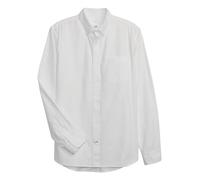 GAP Long Sleeve Oxford Button Down Shirt Camisa Abotonada, Blanco, Large para Hombre