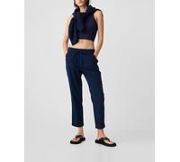 Gap Pantalón recto de mujer con cordón en la cintura. Azul índigo 25 (25)