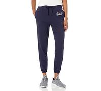 GAP Pantalones deportivos de forro polar con logotipo para mujer, Uniforme azul marino., Large