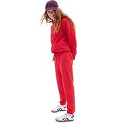 GAP Pantalones Deportivos de Forro Polar con Logotipo de Gran tamaño, Rojo Moderno, Small para Mujer
