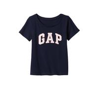 GAP Playera de Manga Corta con Logotipo Camiseta para Bebé-Niñas, Tapiz azul marino, 4T