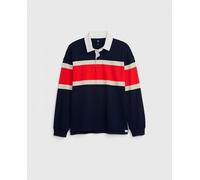 Gap Polo de niño con manga larga y estamapado. Rojo 8 Años