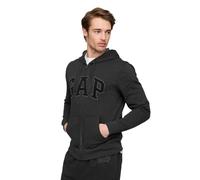 GAP Sudadera con Capucha y Cremallera Completa Logo Heritage, Gris carbón, XX-Large para Hombre