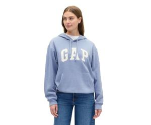 GAP Sudadera con capucha y logotipo para mujer, Azul Elite, S