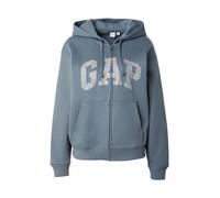 GAP Sudadera con cremallera 'HERITAGE' azul claro / plata M azul claro / plata