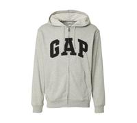 GAP Sudadera con cremallera 'HERITAGE' gris claro / negro L gris claro / negro