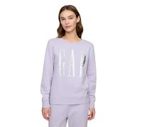 GAP Sudadera de cuello redondo con logotipo para mujer, Lila perfumada, Large