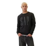 Gap Sudadera de Forro Polar con Logotipo Capucha, Negro, Large para Hombre
