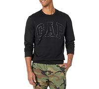 Gap Logo Fleece Crew Sweatshirt Sudadera con Capucha, Negro, X-Large para Hombre