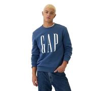 Gap Sudadera de hombre sin capucha con logotipo de Gap en la parte delantera. Azul L