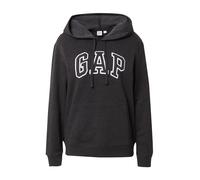 GAP Logo Hoodie Hooded Pull-on Sweatshirt Sudadera, Color Gris Oscuro Jaspeado, S para Mujer