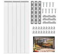 gapino Cortina de láminas de PVC, 90 x 200 cm, transparente | Cortina de puerta 6 unidades. Cortina térmica de protección contra el frío, para frigorífico, almacén de fábrica