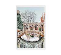 GAPKJGTS Cambridge England - Póster de paisaje urbano en acuarela para dormitorio, oficina, habitación, regalo, 50 x 75 cm