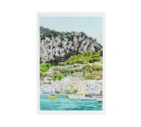 GAPKJGTS Capri Italy - Póster de paisaje en acuarela para decoración de pared, pinturas para sala de estar, dormitorio, 20 x 30 cm