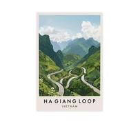 GAPKJGTS Hà Giang Loop - Póster de lona de viaje, decoración de dormitorio, paisaje, oficina, habitación, regalo, 40 x 60 cm